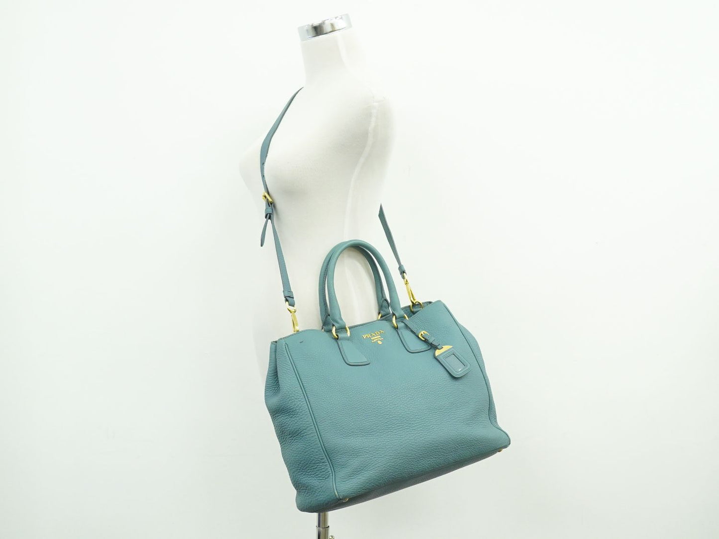 PRADA 2WAY ショルダーバッグ ライトブルー