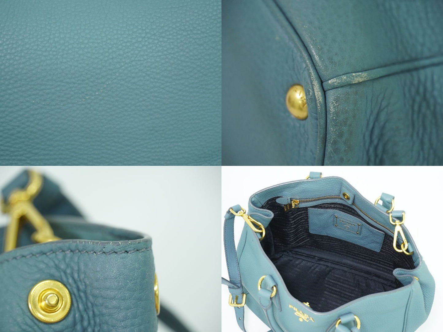 PRADA 2WAY ショルダーバッグ ライトブルー