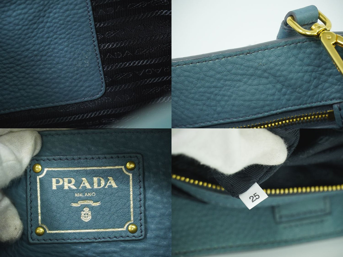 PRADA 2WAY ショルダーバッグ ライトブルー
