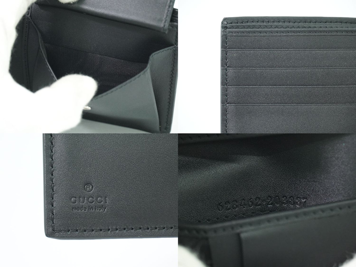 GUCCI スクエア G スペース 折財布 ブラック レッド ブルー 628462