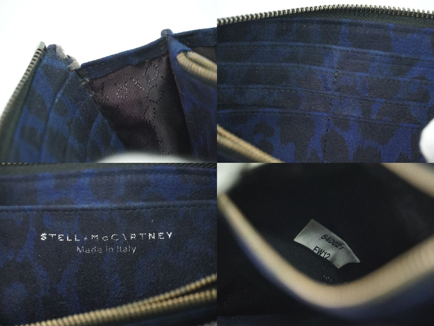 STELLA McCARTNEY レオパード 長財布 ブルー ブラック