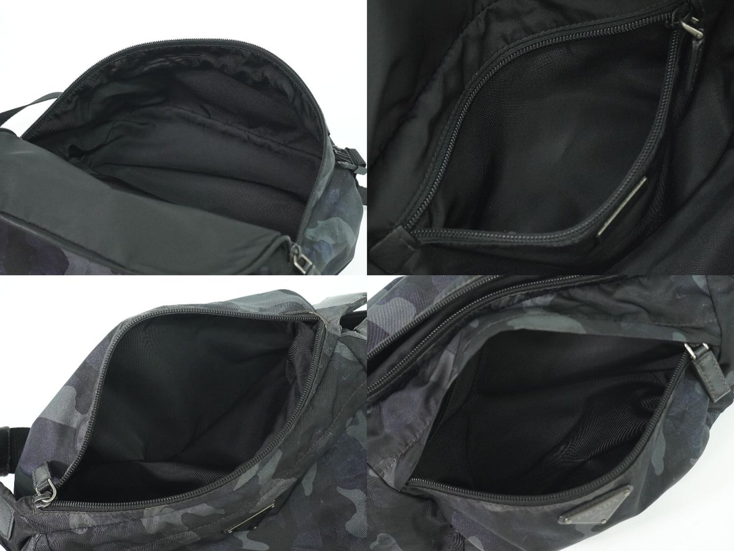 PRADA カモフラージュ メッセンジャーバッグ ブラック グレー ネイビー