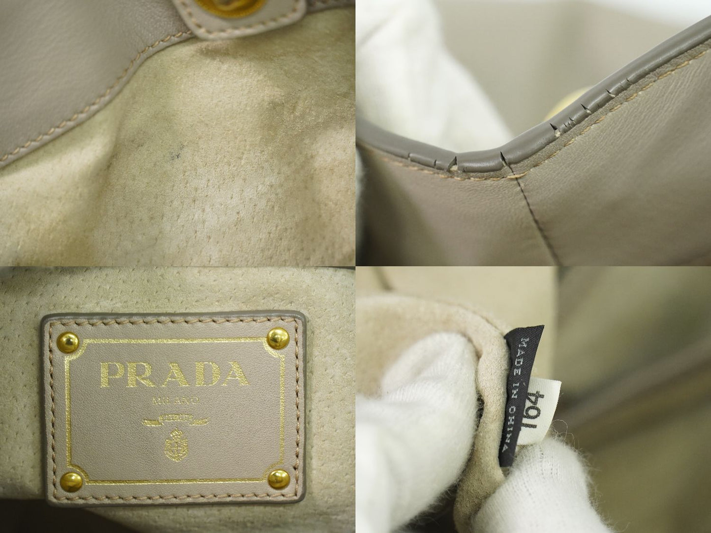PRADA 2WAY ショルダーバッグ グレー