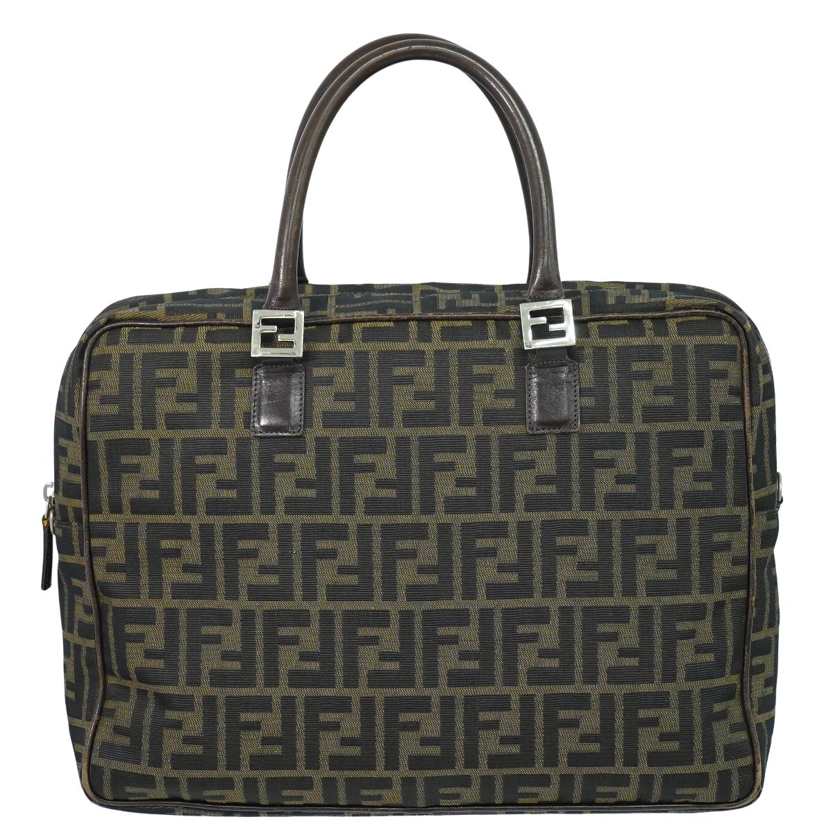 FENDI ズッカ ハンドバッグ ブラウン