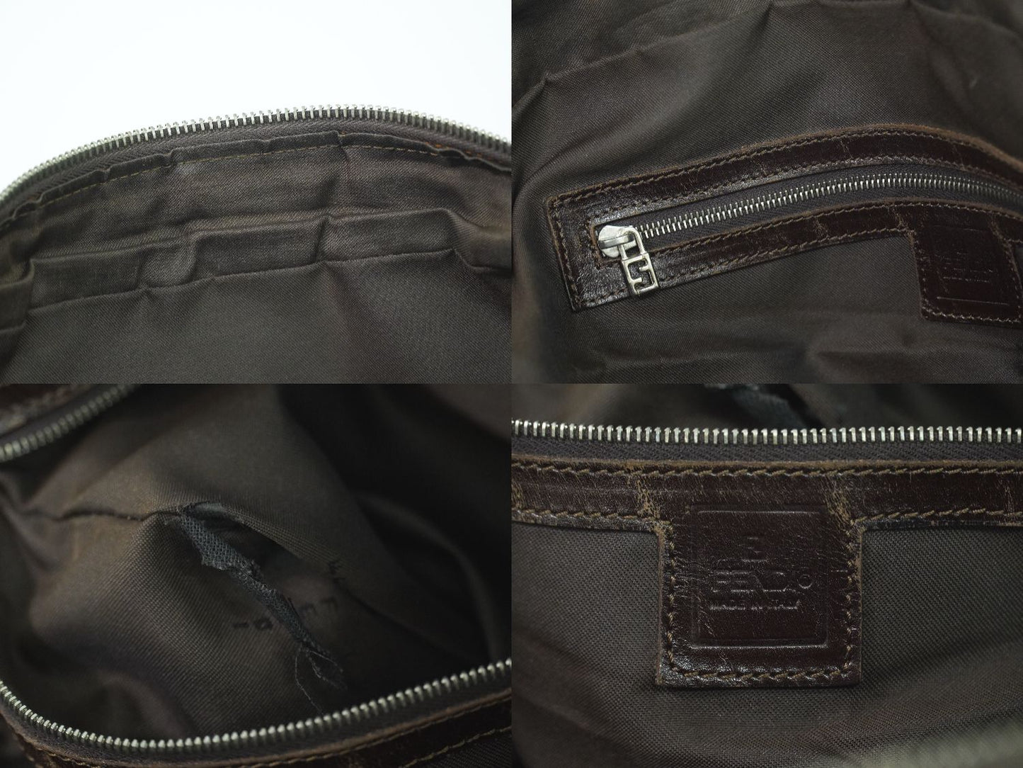 FENDI ズッカ ハンドバッグ ブラウン