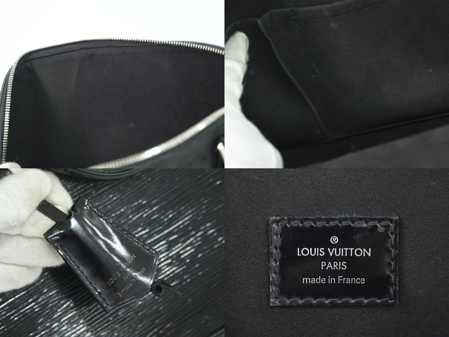 LOUIS VUITTON アルマ GM エピエレクトリック レザー ハンドバッグ ノワール M5289N