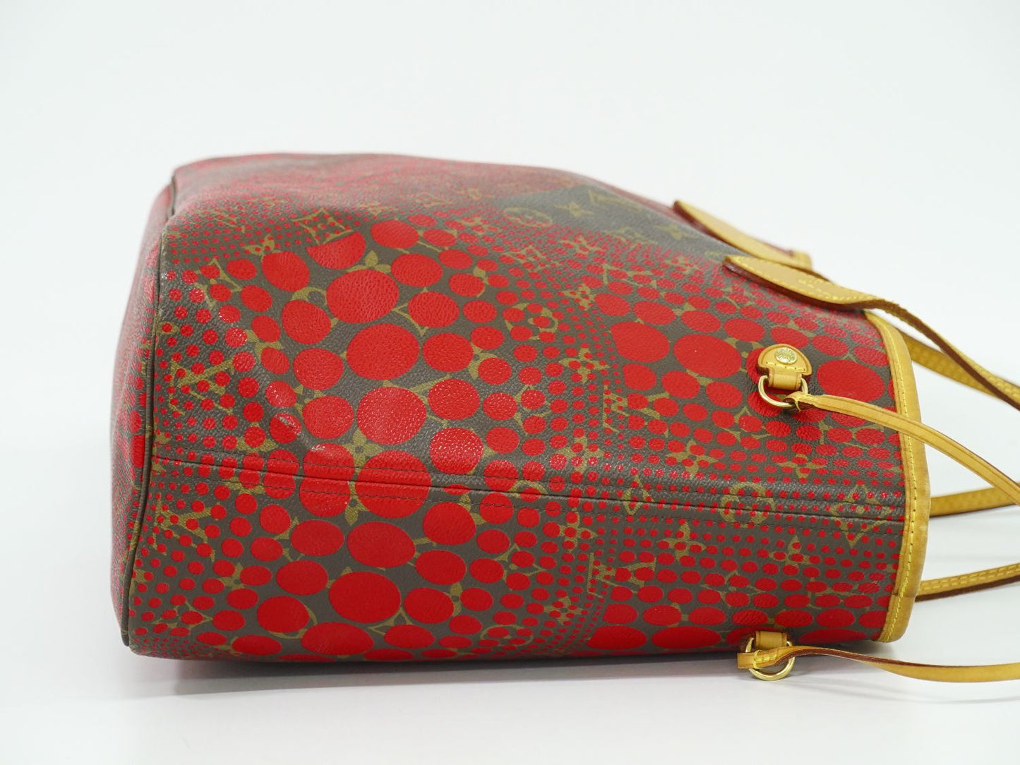 LOUIS VUITTON ネヴァーフル MM モノグラム ウェーブ 草間彌生 トートバッグ ブラウン レッド M40686