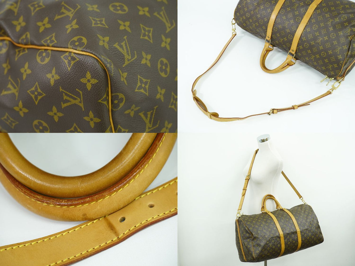 LOUIS VUITTON キーポルバンドリエール 55 モノグラム 2WAY ボストンバッグ M41414