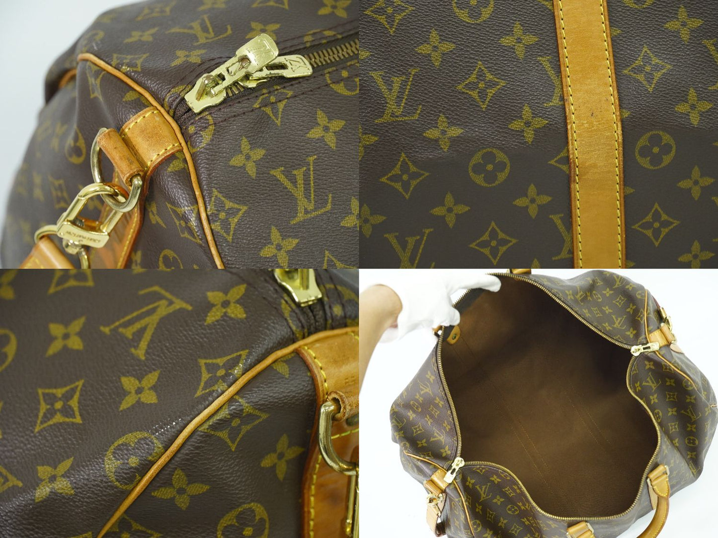 LOUIS VUITTON キーポルバンドリエール 55 モノグラム 2WAY ボストンバッグ M41414