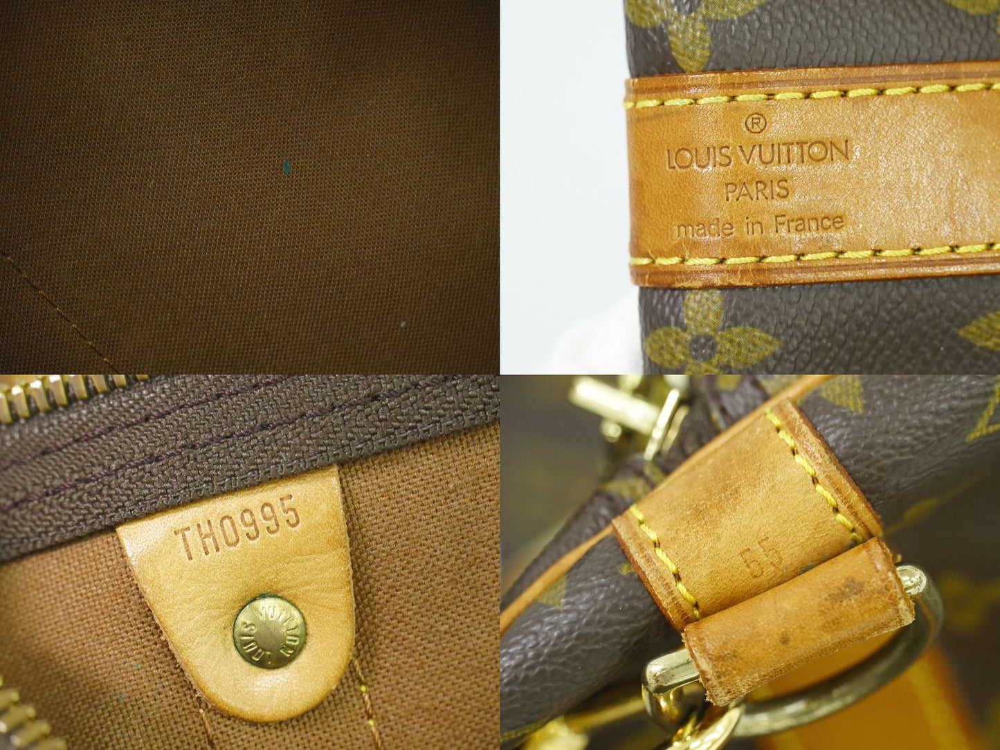 LOUIS VUITTON キーポルバンドリエール 55 モノグラム 2WAY ボストンバッグ M41414