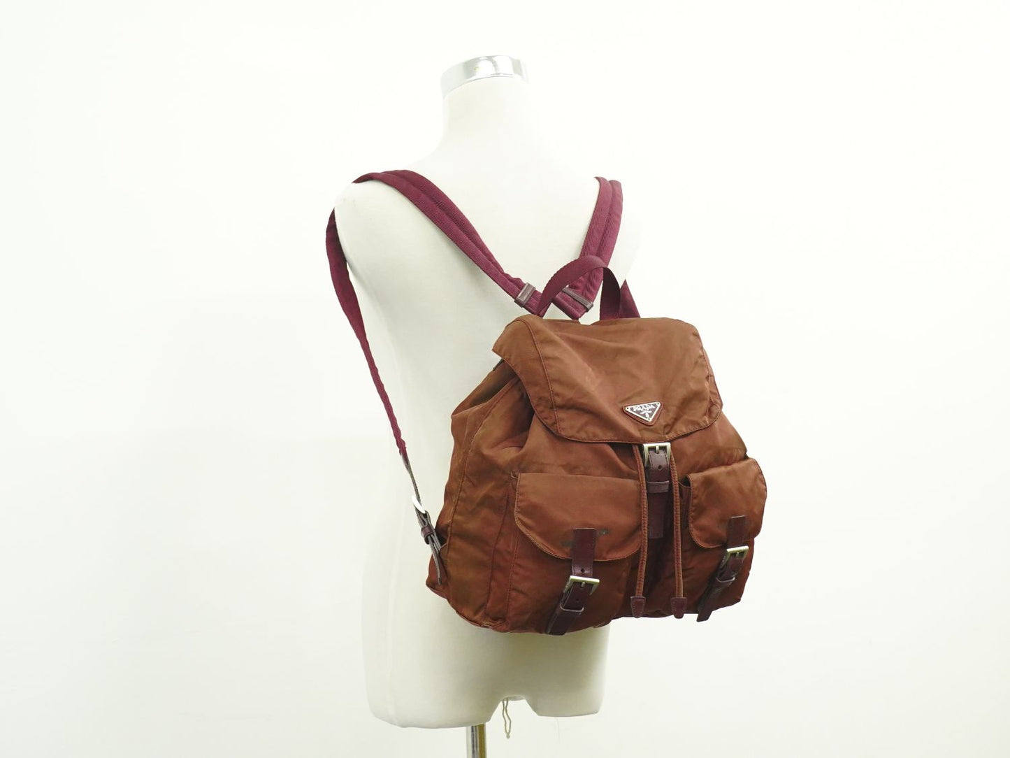 PRADA ヴェラ リュックサック ボルドー B2811