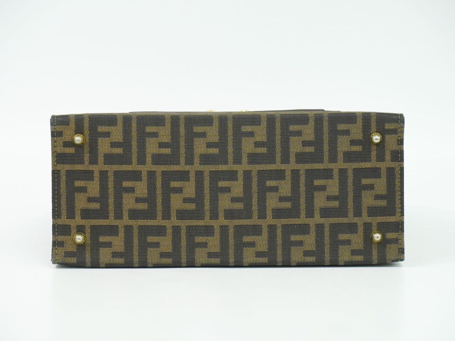 FENDI ズッカ ハンドバッグ ブラウン