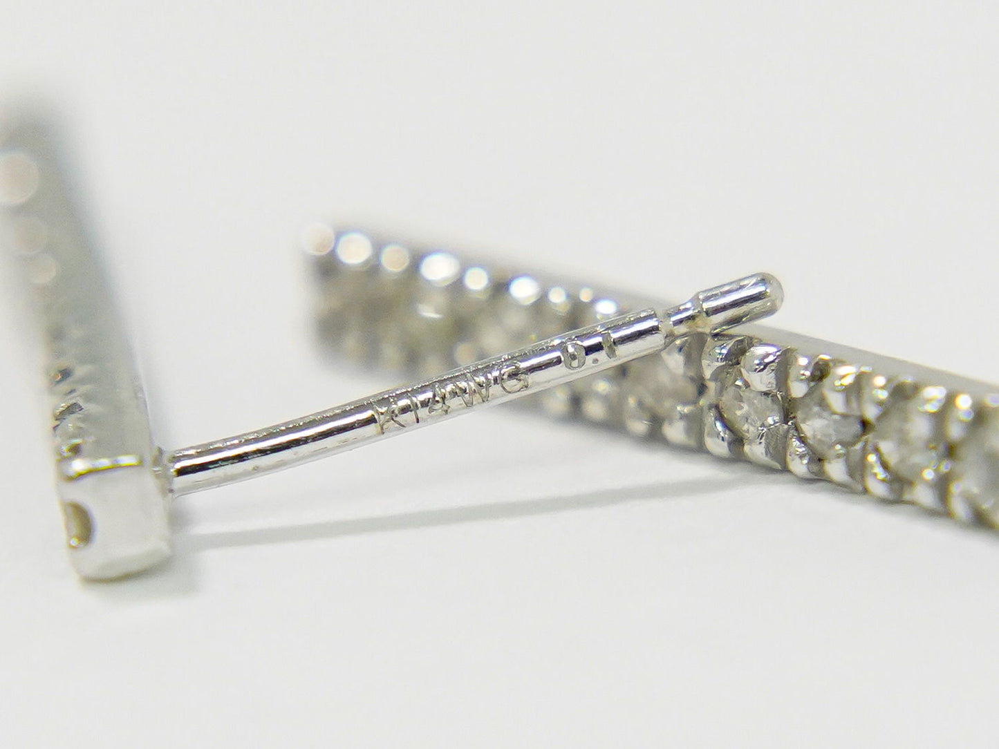 ダイヤモンド 0.10ct ×2 K14 WG ピアス ホワイトゴールド