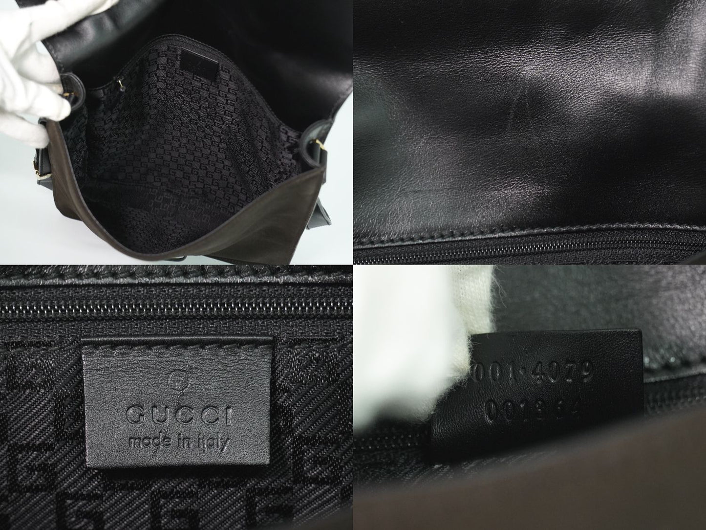 GUCCI タイガーヘッド ショルダーバッグ ブラウン ブラック 001364