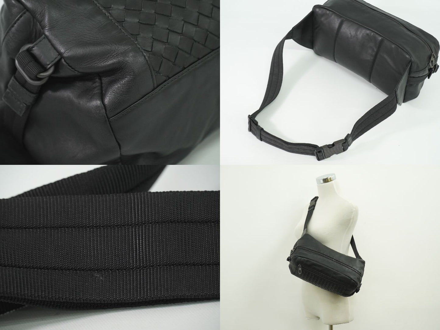 BOTTEGA VENETA イントレチャート ボディバッグ ブラック