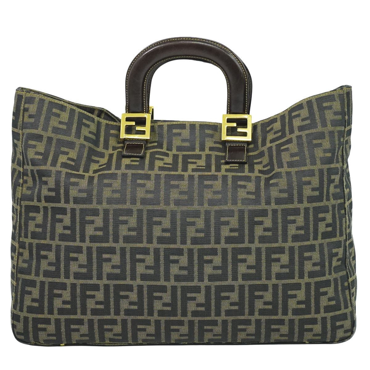 FENDI ズッカ ハンドバッグ ブラウン