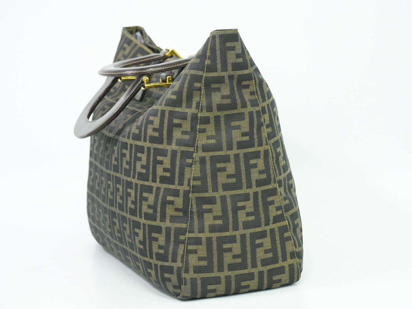 FENDI ズッカ ハンドバッグ ブラウン