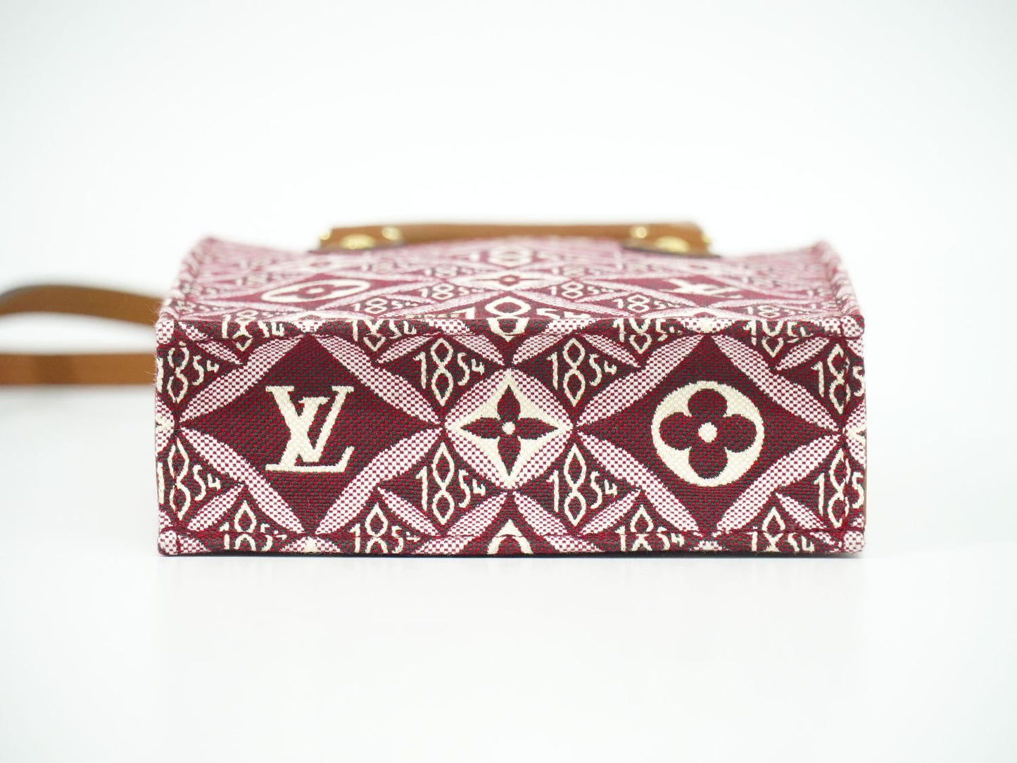LOUIS VUITTON プティット サックプラ SINCE1854 モノグラム ジャガード ショルダーバッグ ボルドー M69846