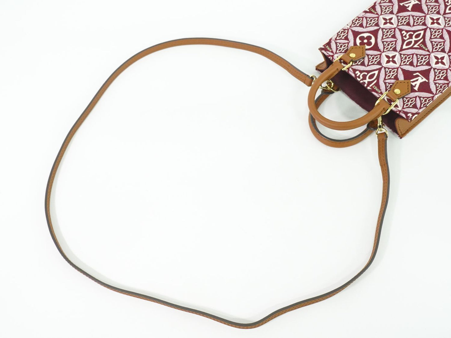LOUIS VUITTON プティット サックプラ SINCE1854 モノグラム ジャガード ショルダーバッグ ボルドー M69846
