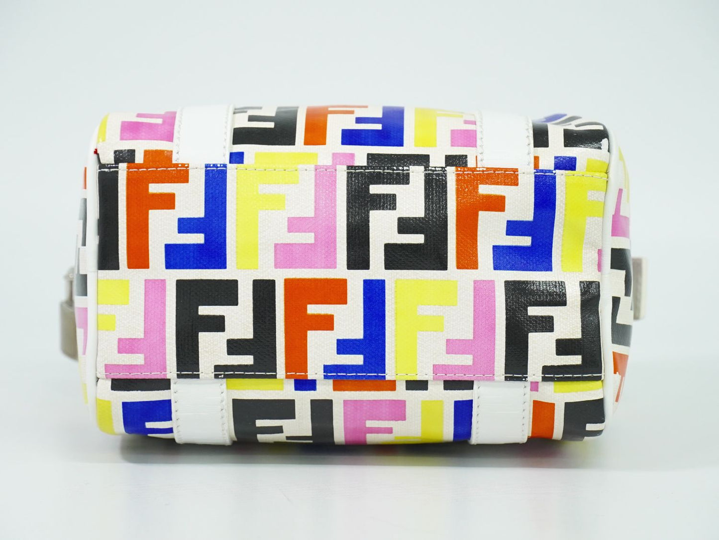 FENDI ズッカ ミニ ボストンバッグ ホワイト マルチカラー 8BL071