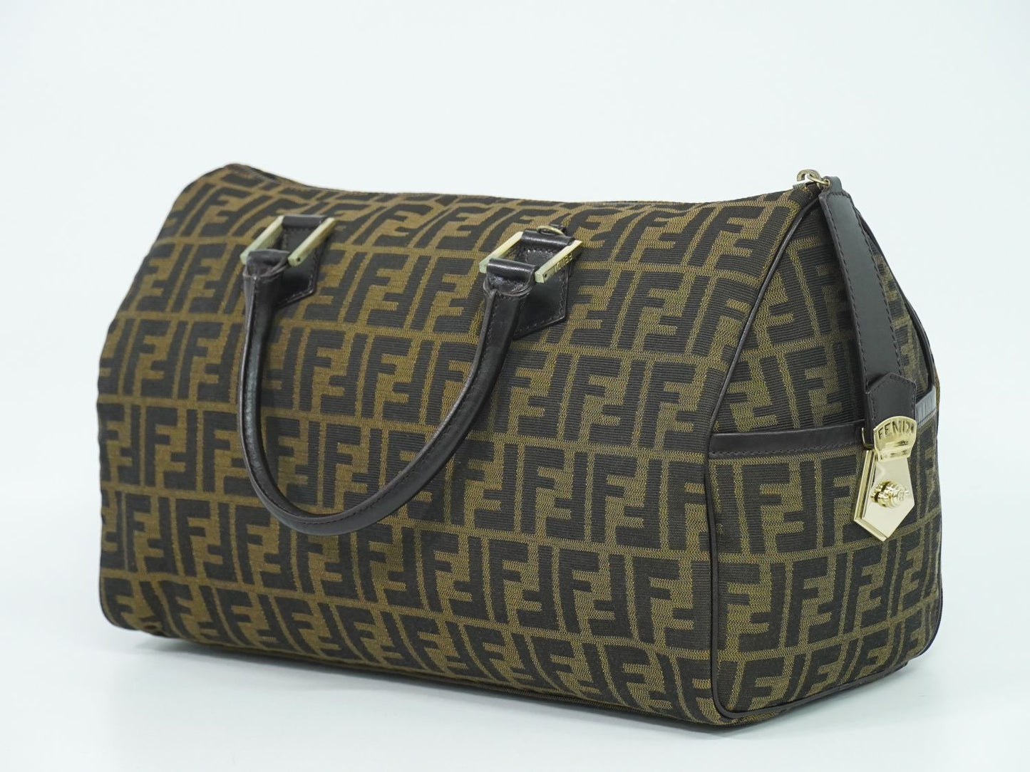 FENDI ズッカ ミニ ボストンバッグ ブラウン 8BL105