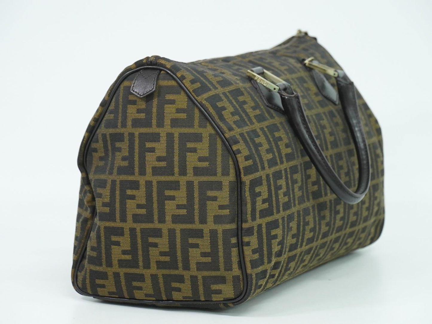 FENDI ズッカ ミニ ボストンバッグ ブラウン 8BL105