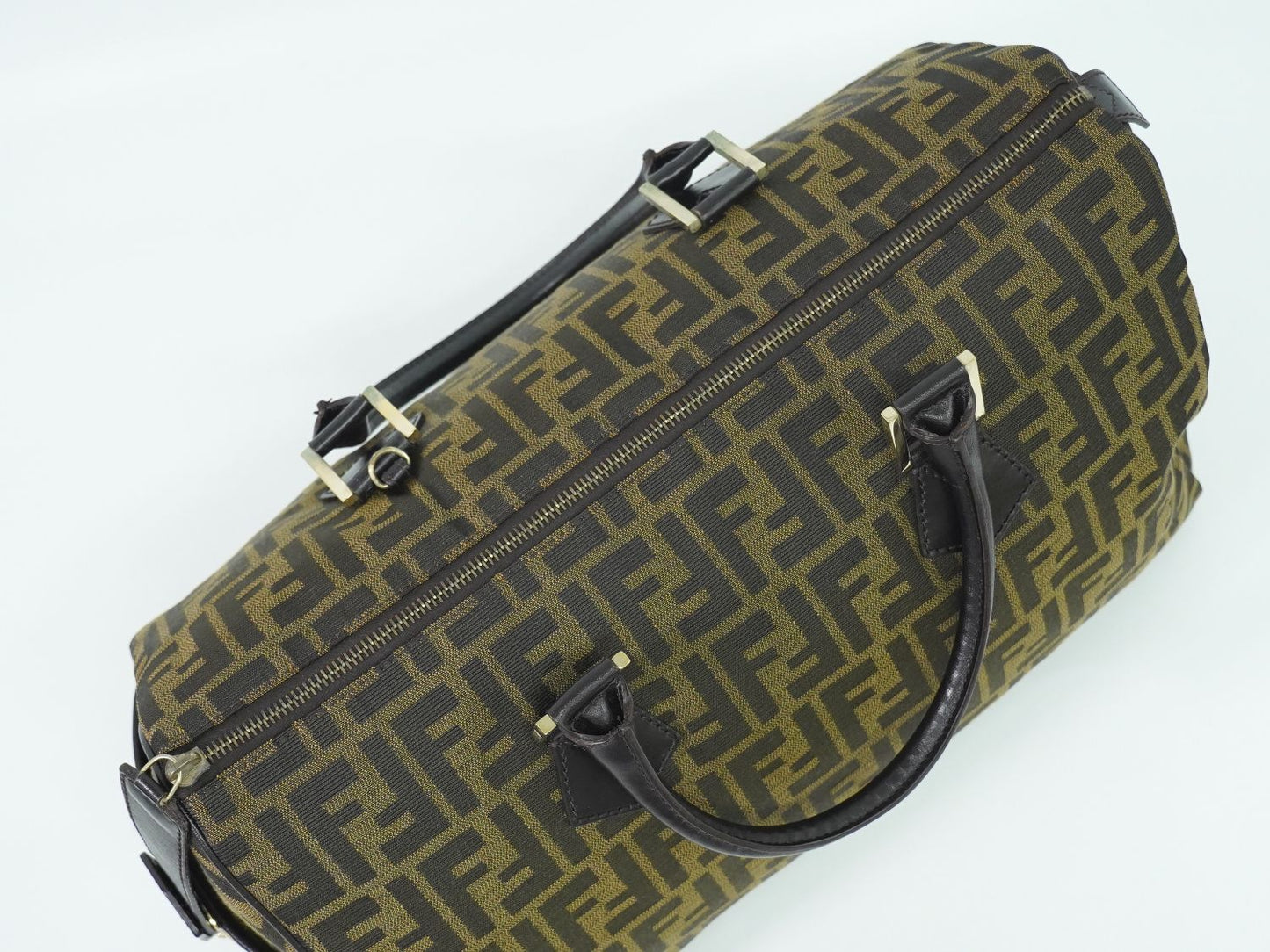 FENDI ズッカ ミニ ボストンバッグ ブラウン 8BL105