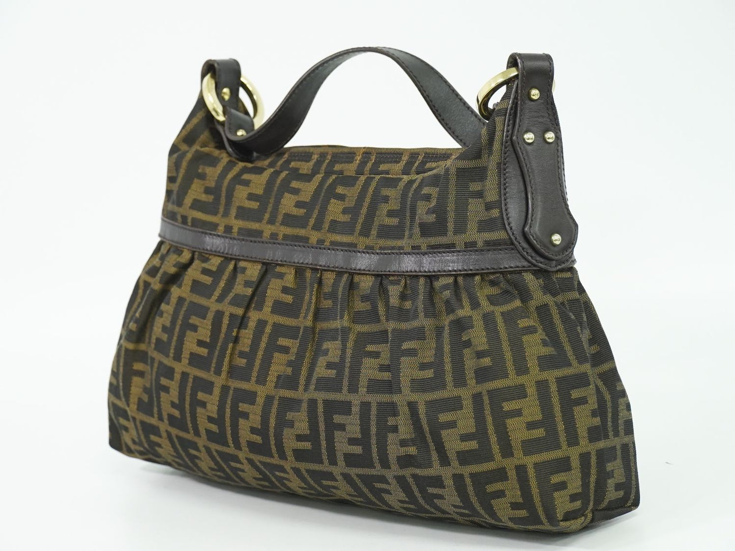 FENDI ズッカ ショルダーバッグ ブラウン 8BR448