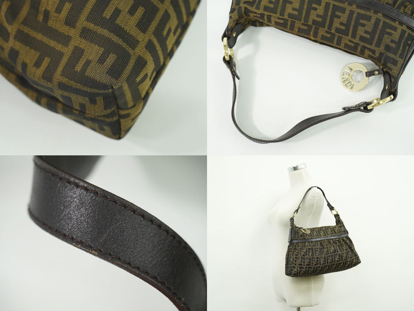 FENDI ズッカ ショルダーバッグ ブラウン 8BR448