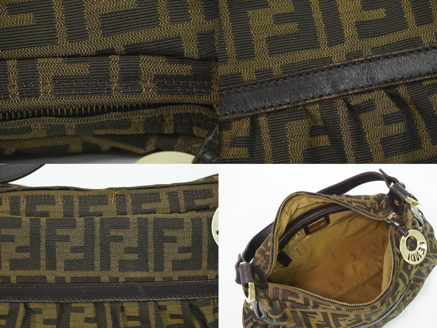 FENDI ズッカ ショルダーバッグ ブラウン 8BR448