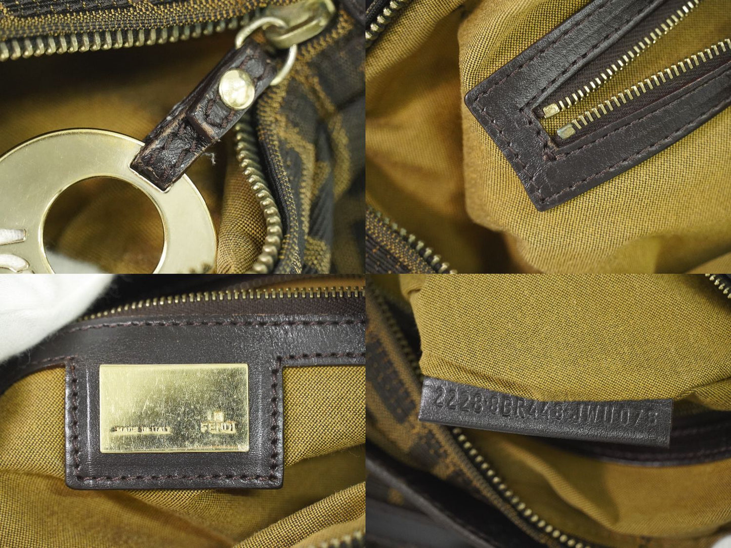 FENDI ズッカ ショルダーバッグ ブラウン 8BR448