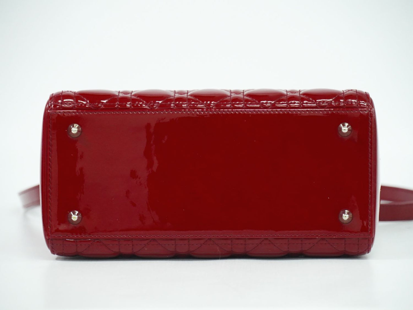 Christian Dior レディディオール 2WAY ショルダーバッグ レッド