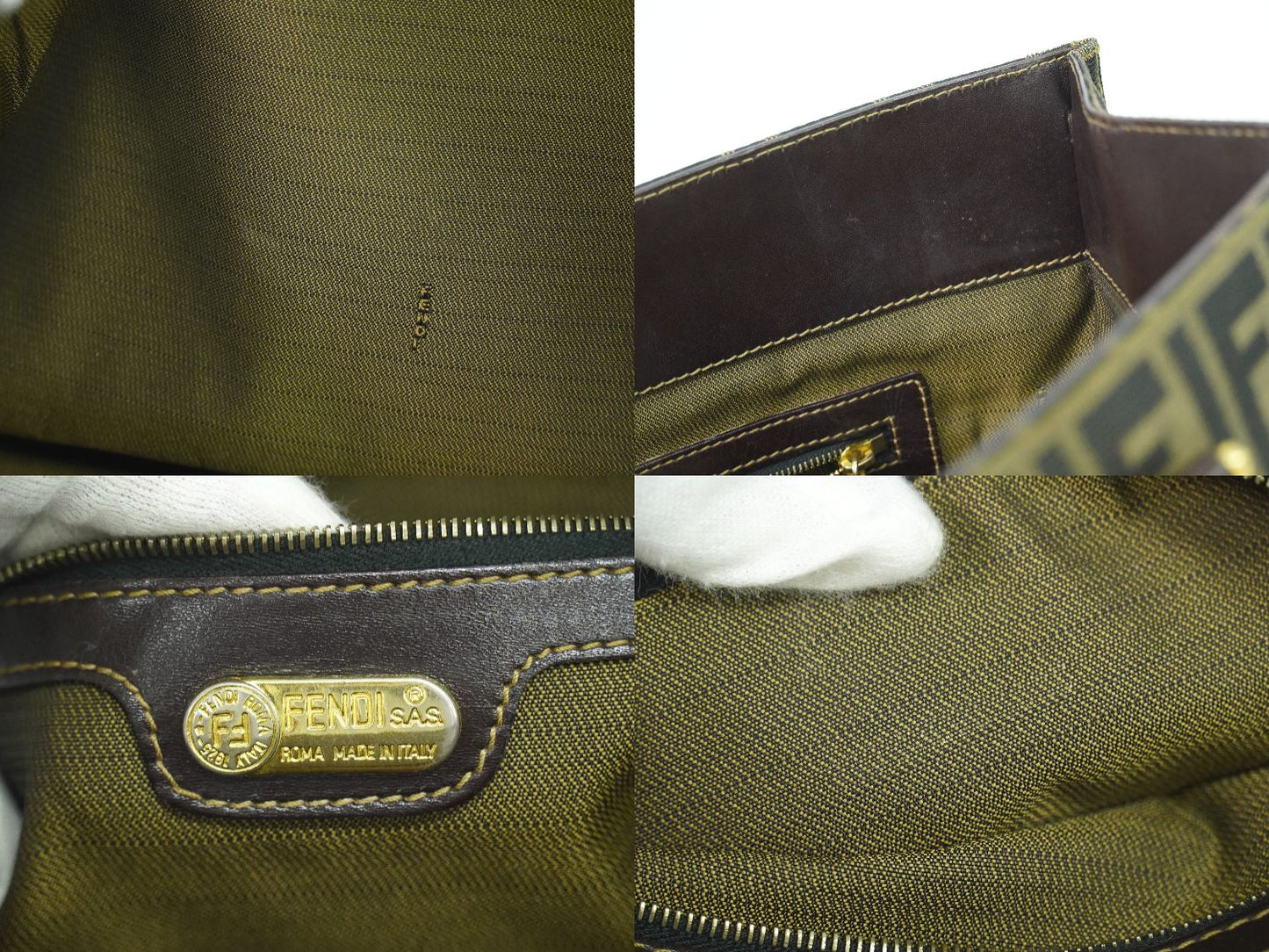 FENDI ズッカ トートバッグ ブラウン