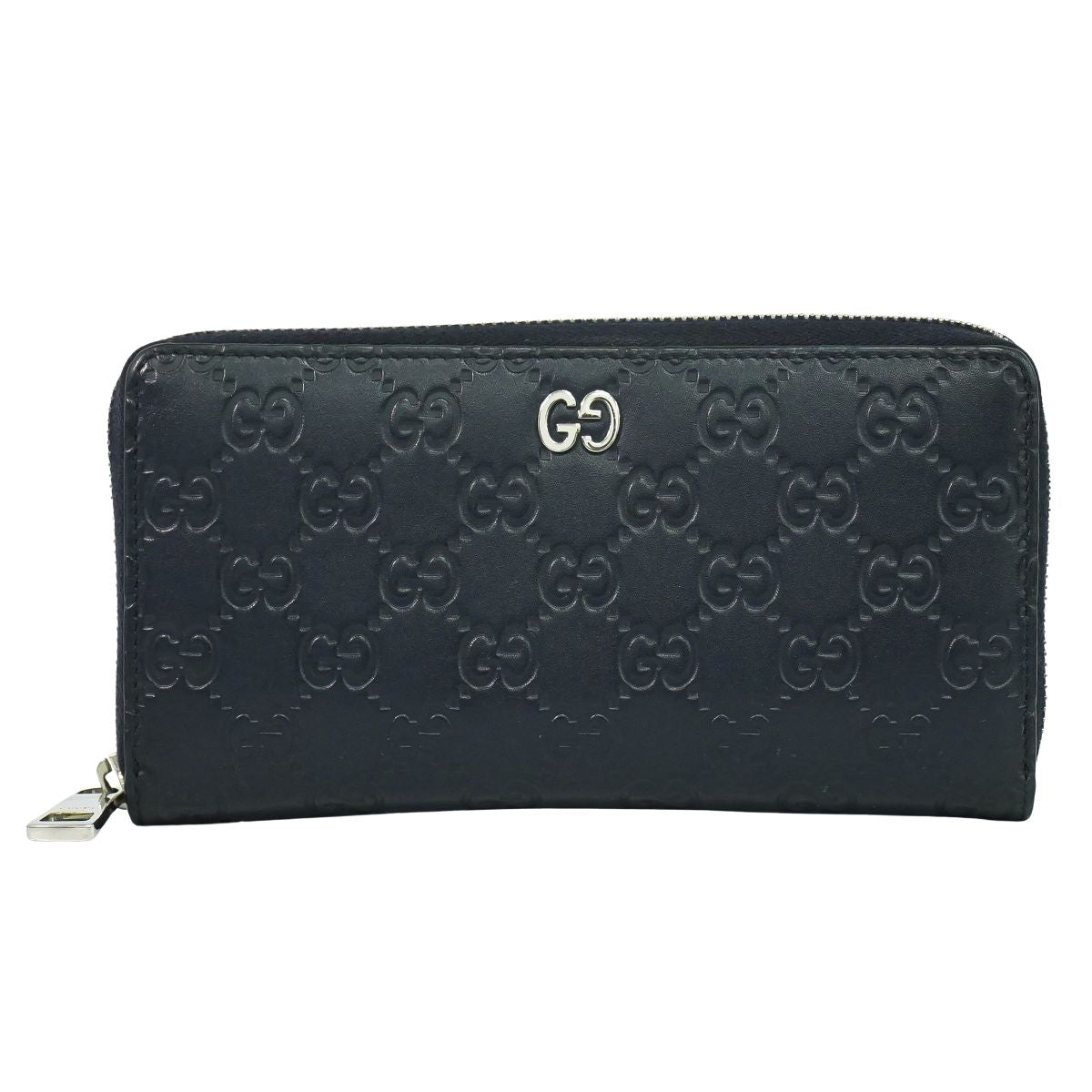 GUCCI ドリアン グッチシマ レザー 長財布 ネイビー 473928