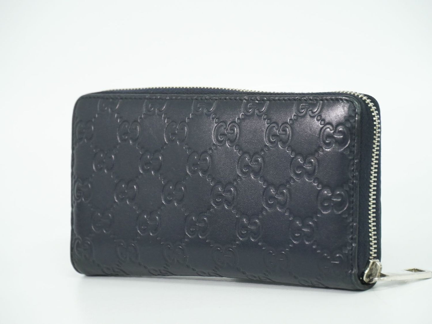 GUCCI ドリアン グッチシマ レザー 長財布 ネイビー 473928