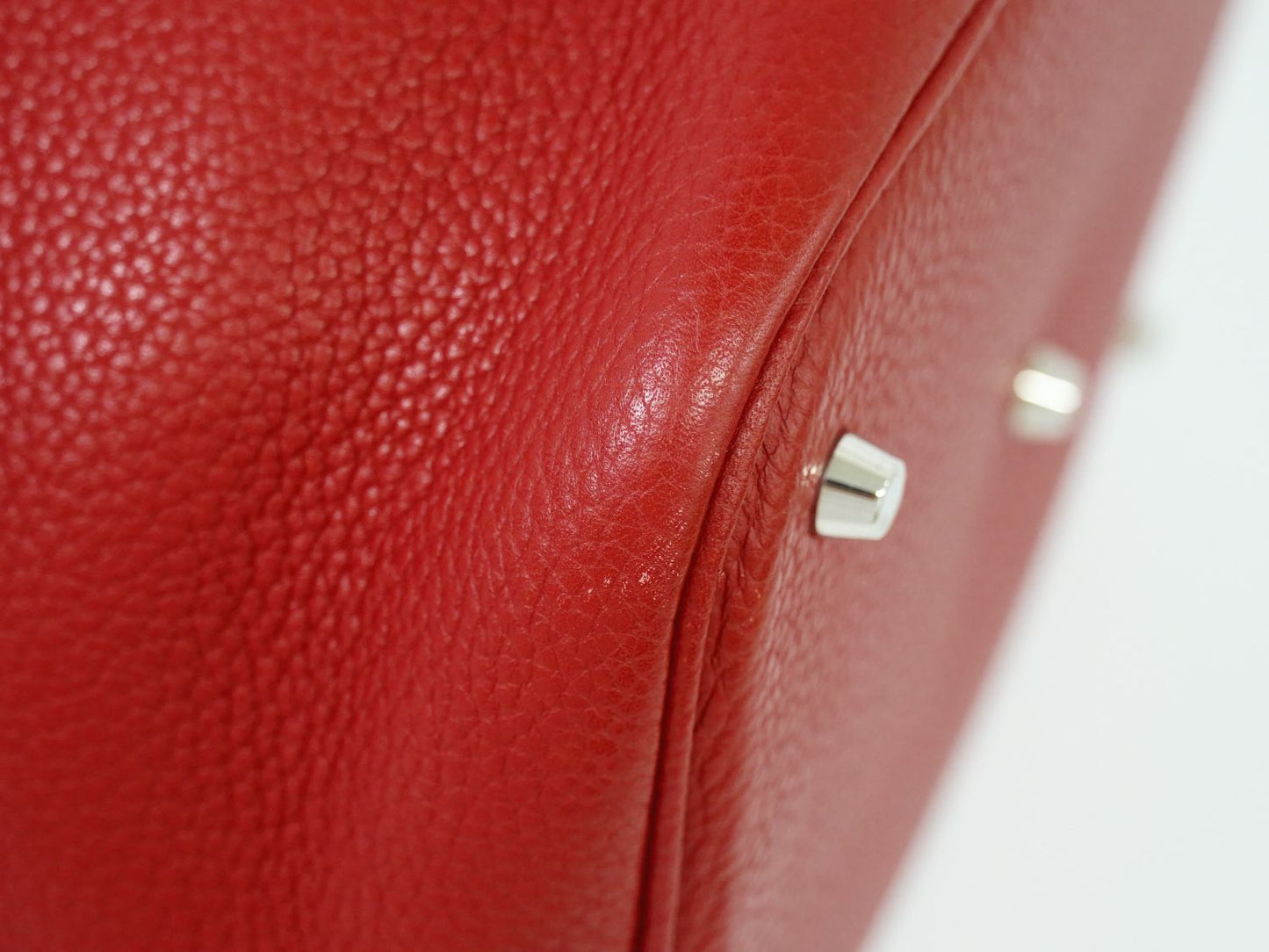 HERMES ピコタンロック GM ハンドバッグ □R刻 レッド