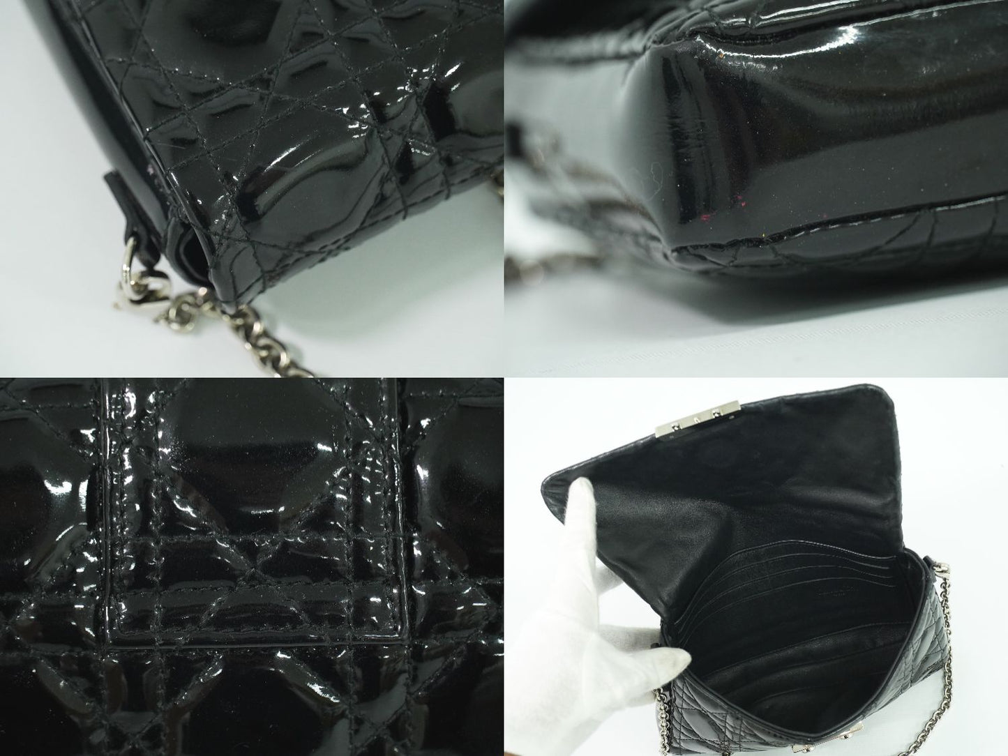 Christian Dior カナージュ 2WAY ショルダーバッグ ブラック