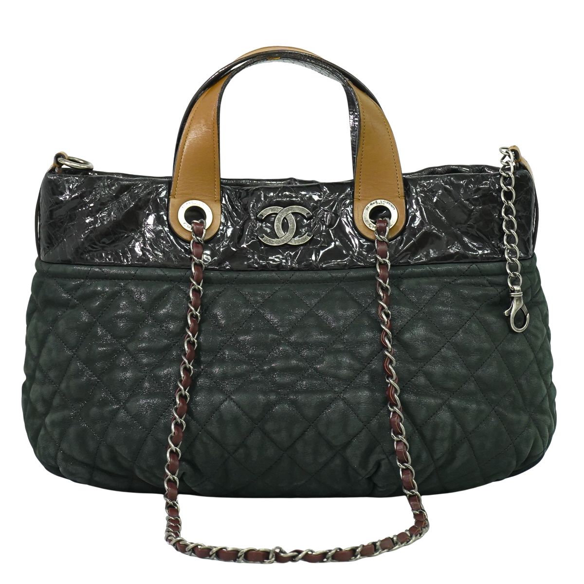 CHANEL インザミックス ココマーク 2WAY ショルダーバッグ ブラック ブラウン