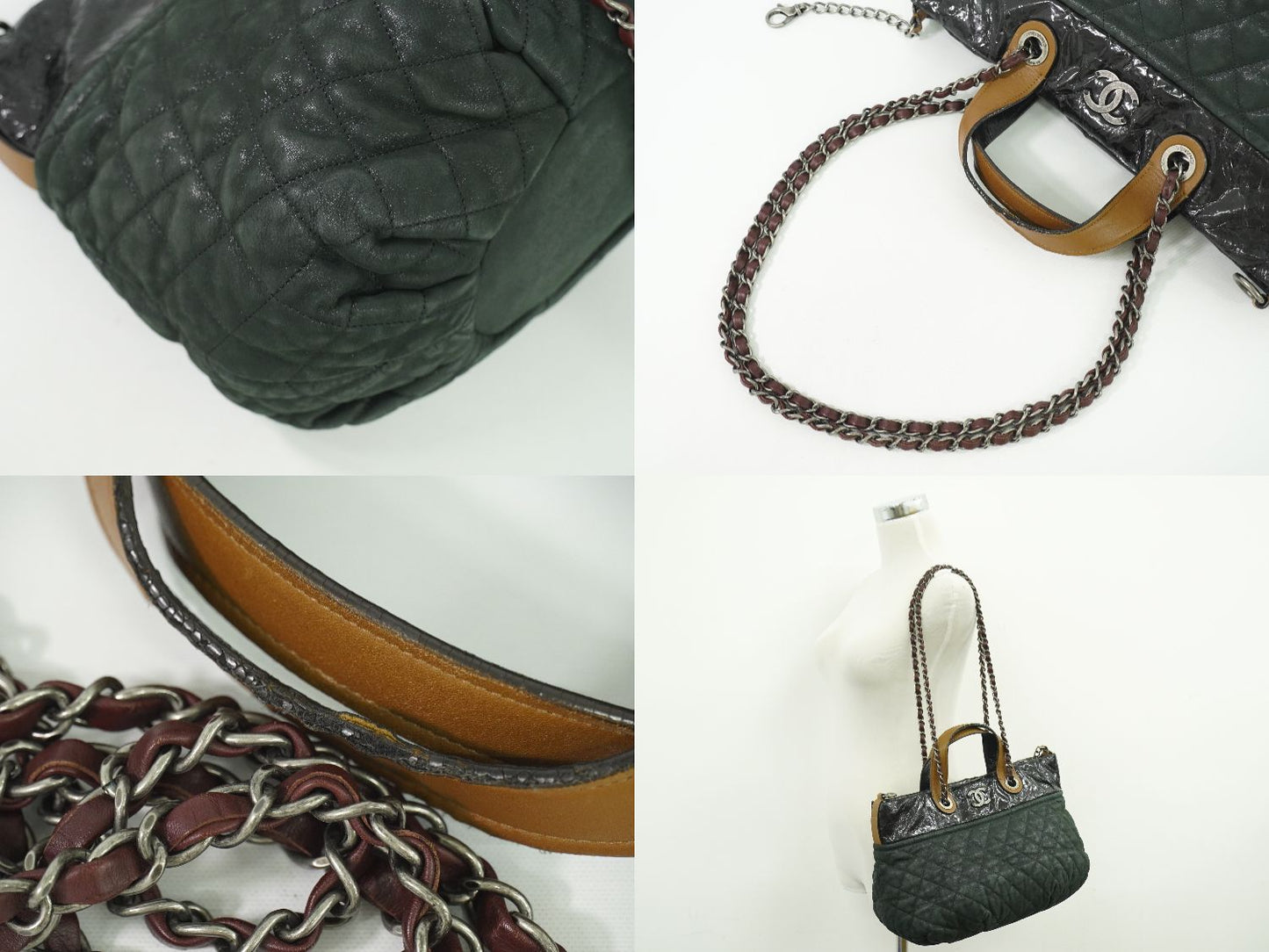 CHANEL インザミックス ココマーク 2WAY ショルダーバッグ ブラック ブラウン