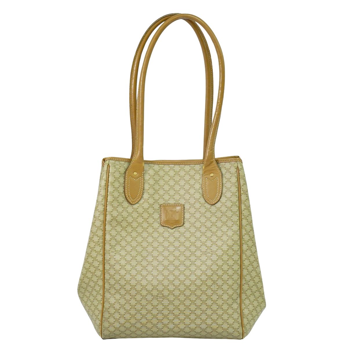 CELINE マカダム ショルダーバッグ ベージュ