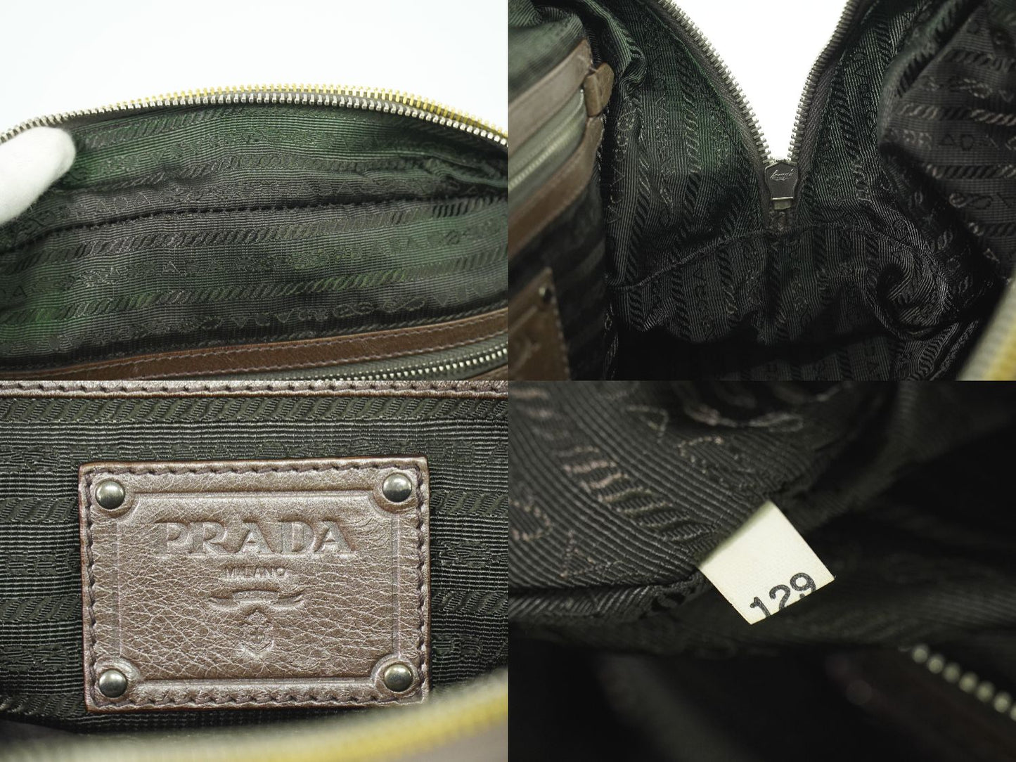 PRADA ハンドバッグ メタリックベージュ