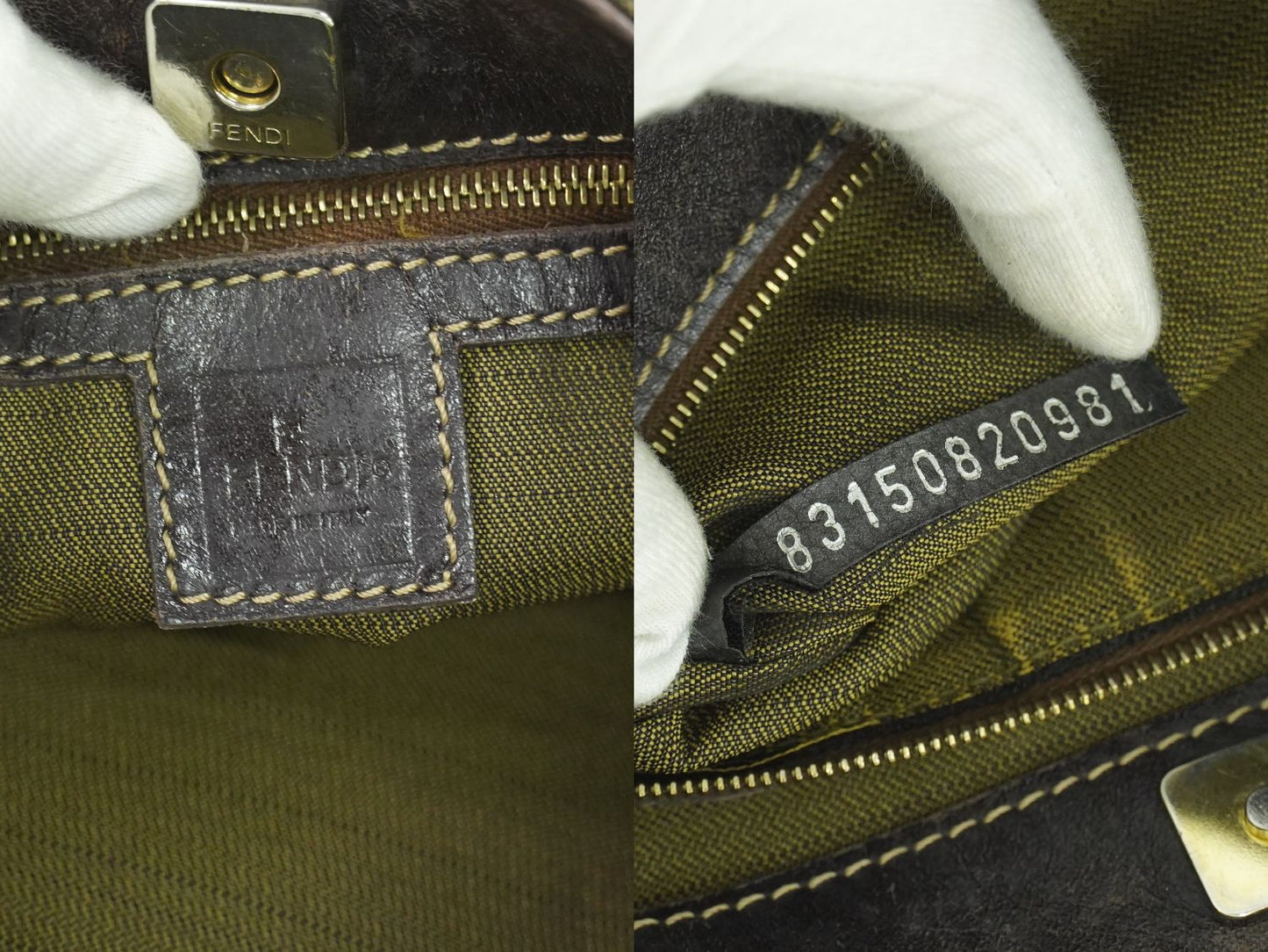 FENDI ズッカ ショルダーバッグ ブラウン