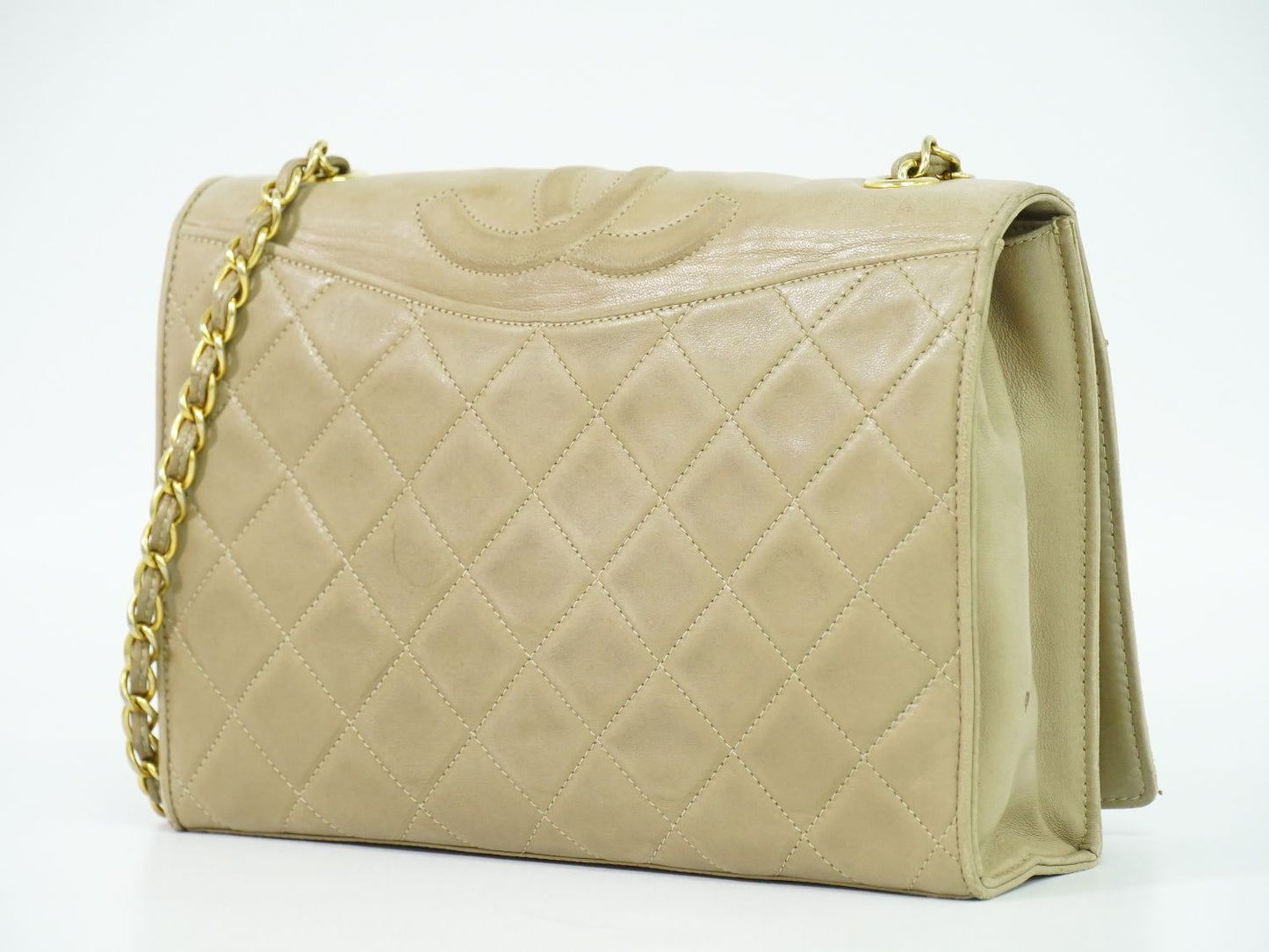 CHANEL マトラッセ ココマーク ショルダーバッグ ベージュ
