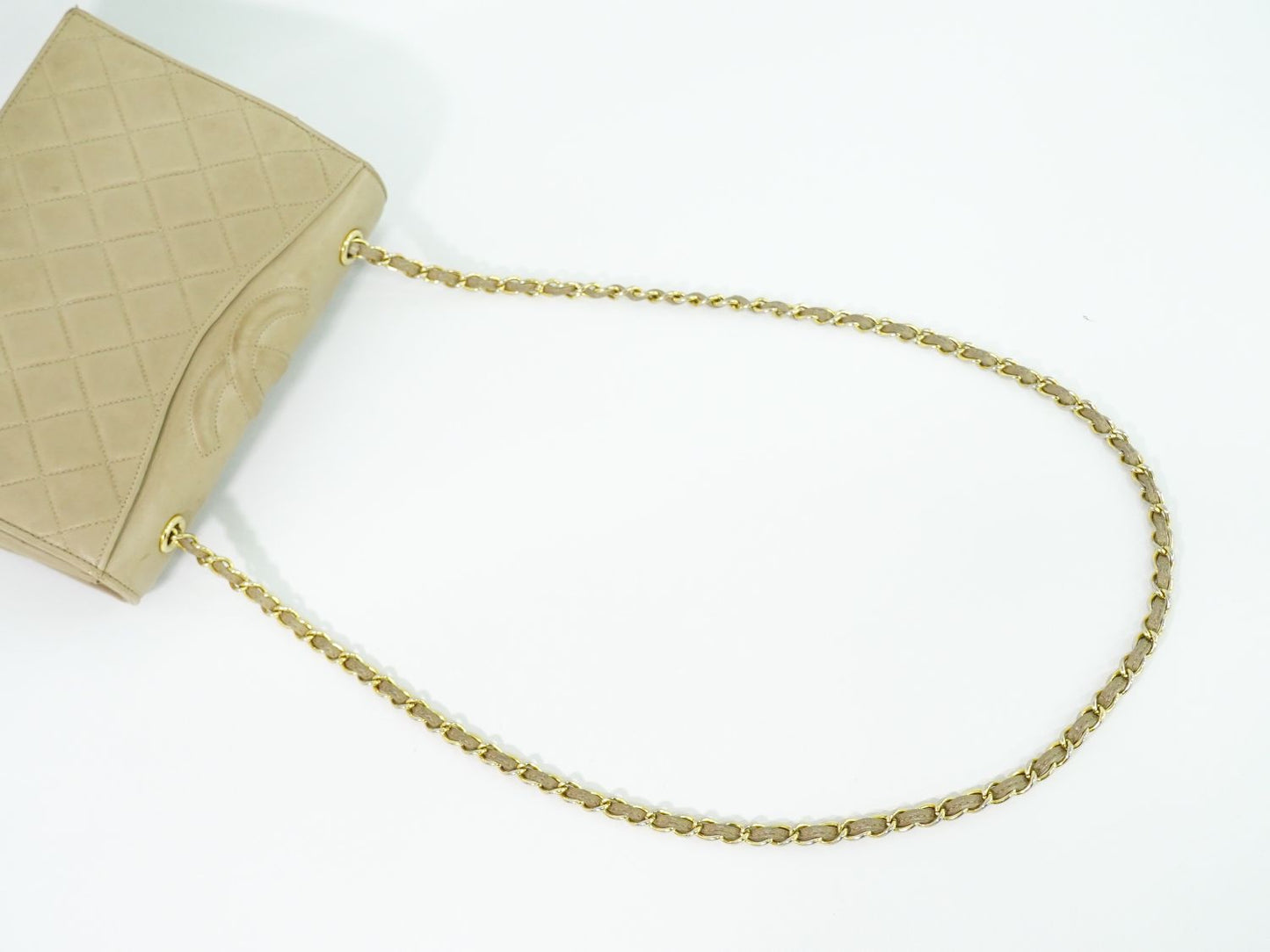 CHANEL マトラッセ ココマーク ショルダーバッグ ベージュ