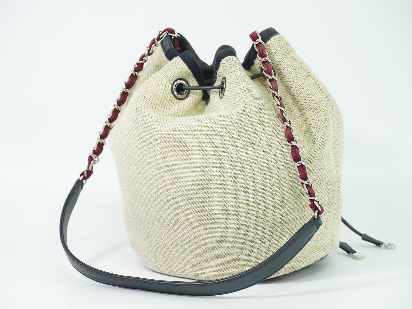 CHANEL ドーヴィル ココマーク 巾着 ショルダーバッグ ベージュ