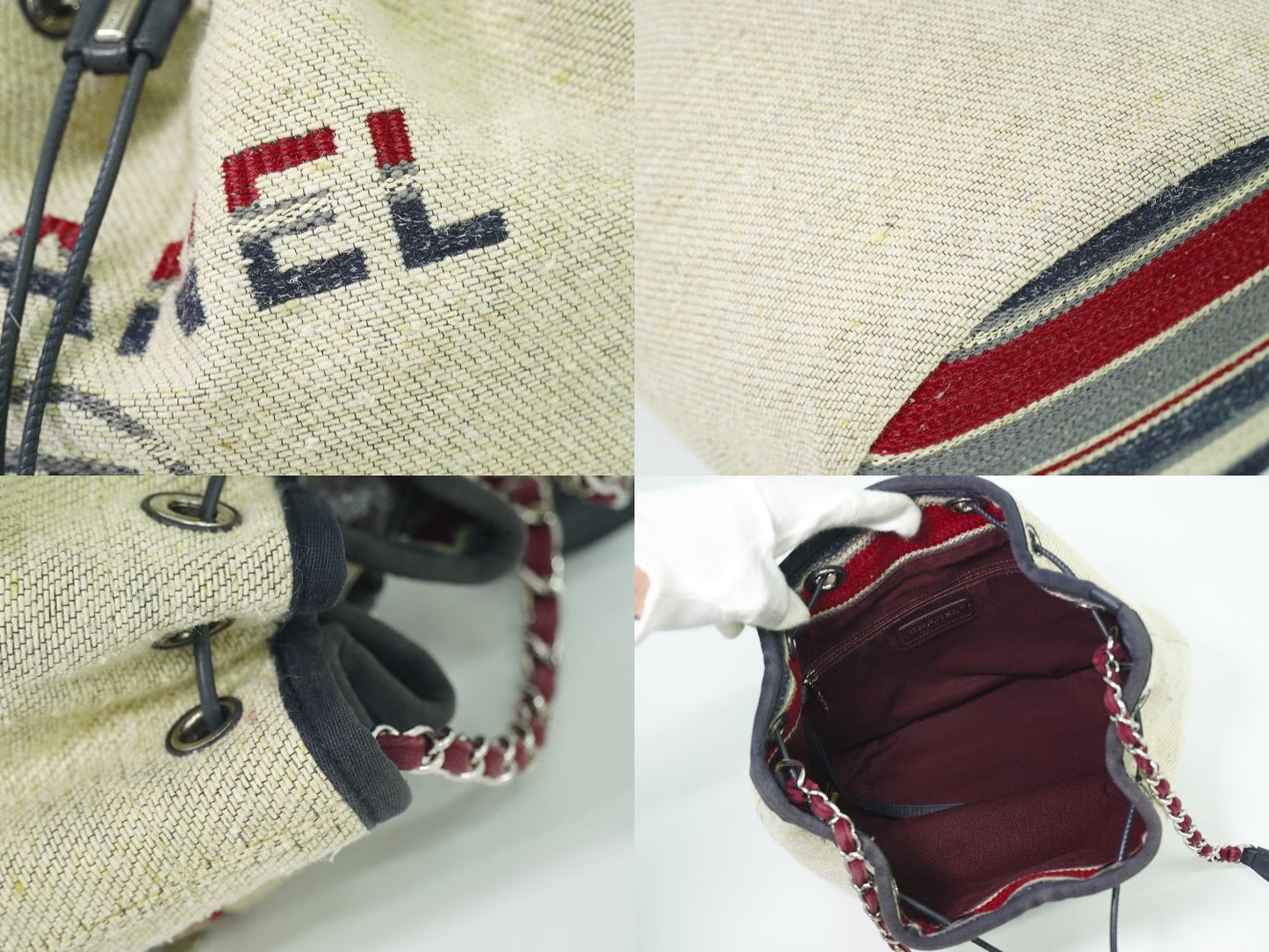 CHANEL ドーヴィル ココマーク 巾着 ショルダーバッグ ベージュ