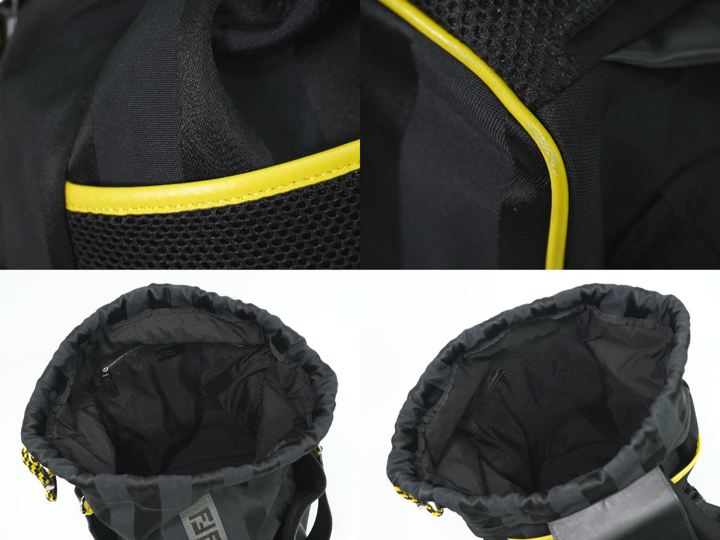 FENDI ストライク ペカン 2WAY リュックサック ブラック イエロー 7VZ056