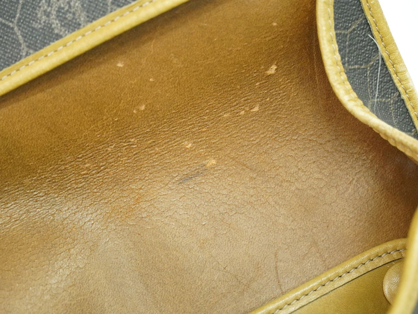Christian Dior ハニカム柄 ショルダーバッグ ブラック