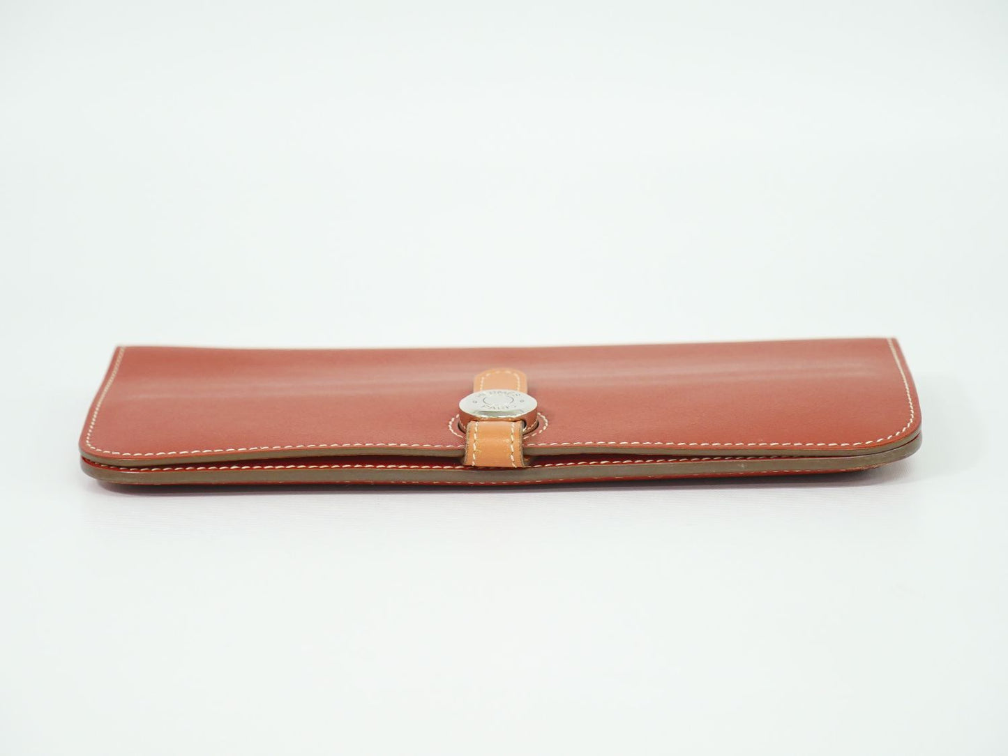 HERMES ドゴン 長財布 □O刻 コーラルピンク系