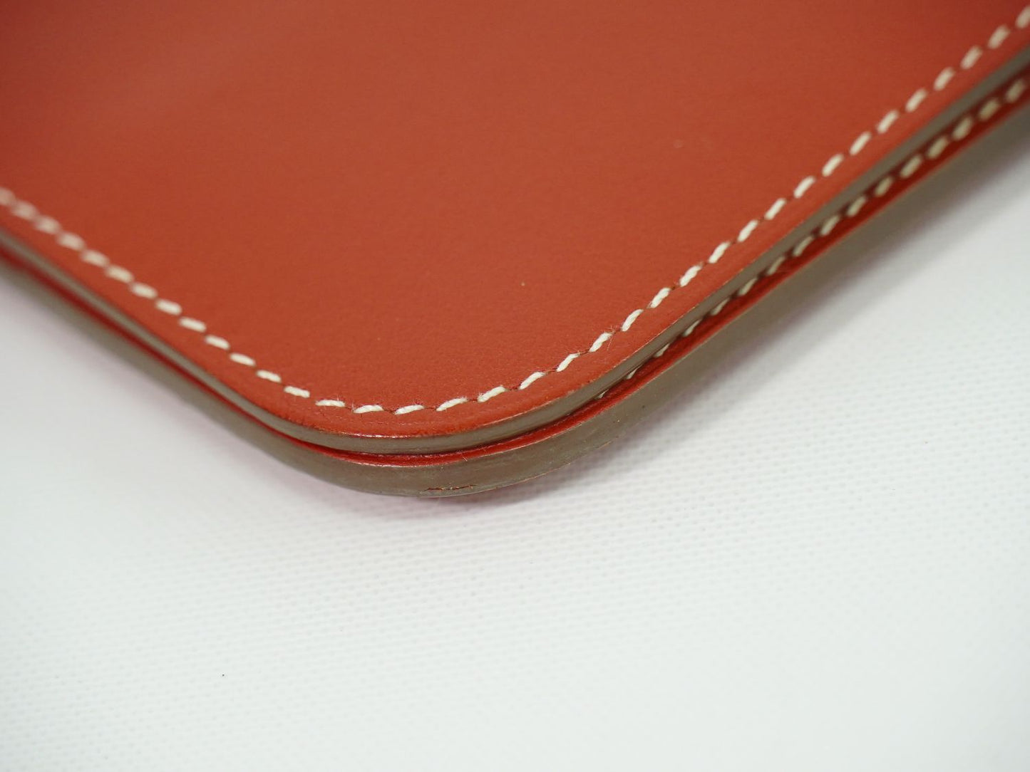 HERMES ドゴン 長財布 □O刻 コーラルピンク系